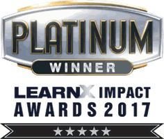 LearnX Impact Awards 2017 Platinum winner