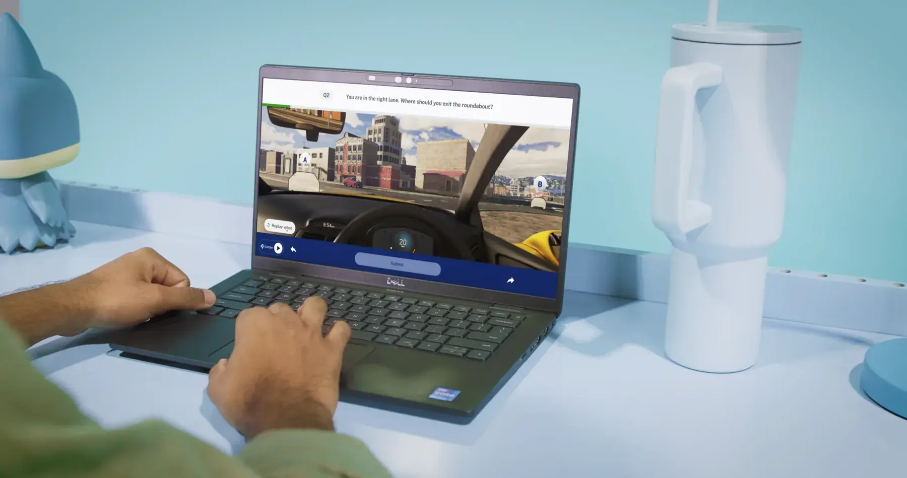 DKT Online on a laptop
