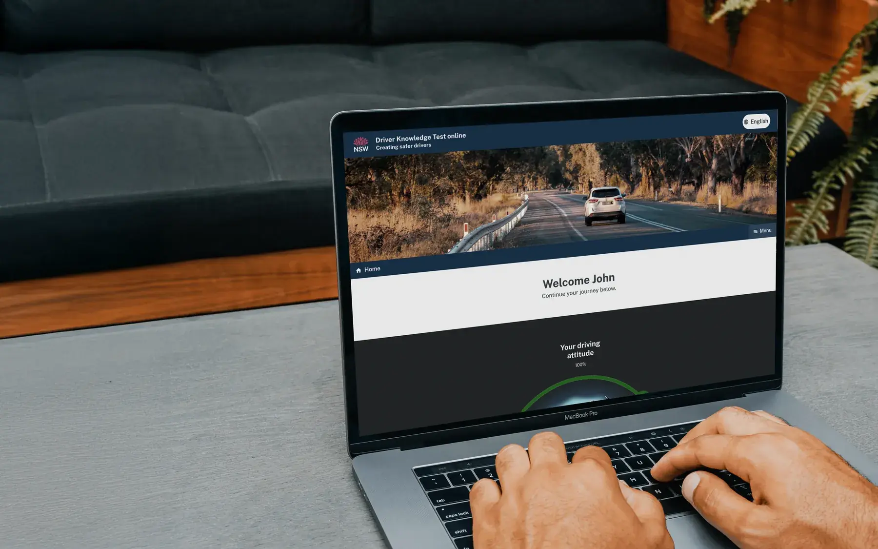 DKT Online on a laptop: welcome, continue your journey