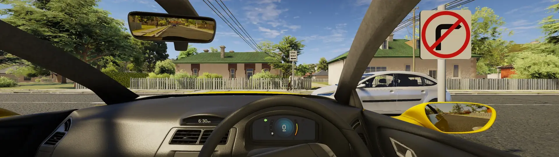 A hazard scene from the driver&rsquo;s seat