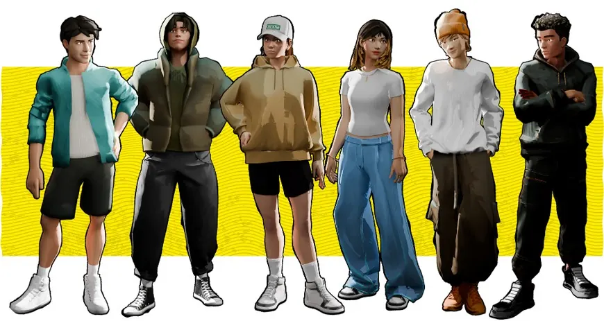 The six Timeline characters